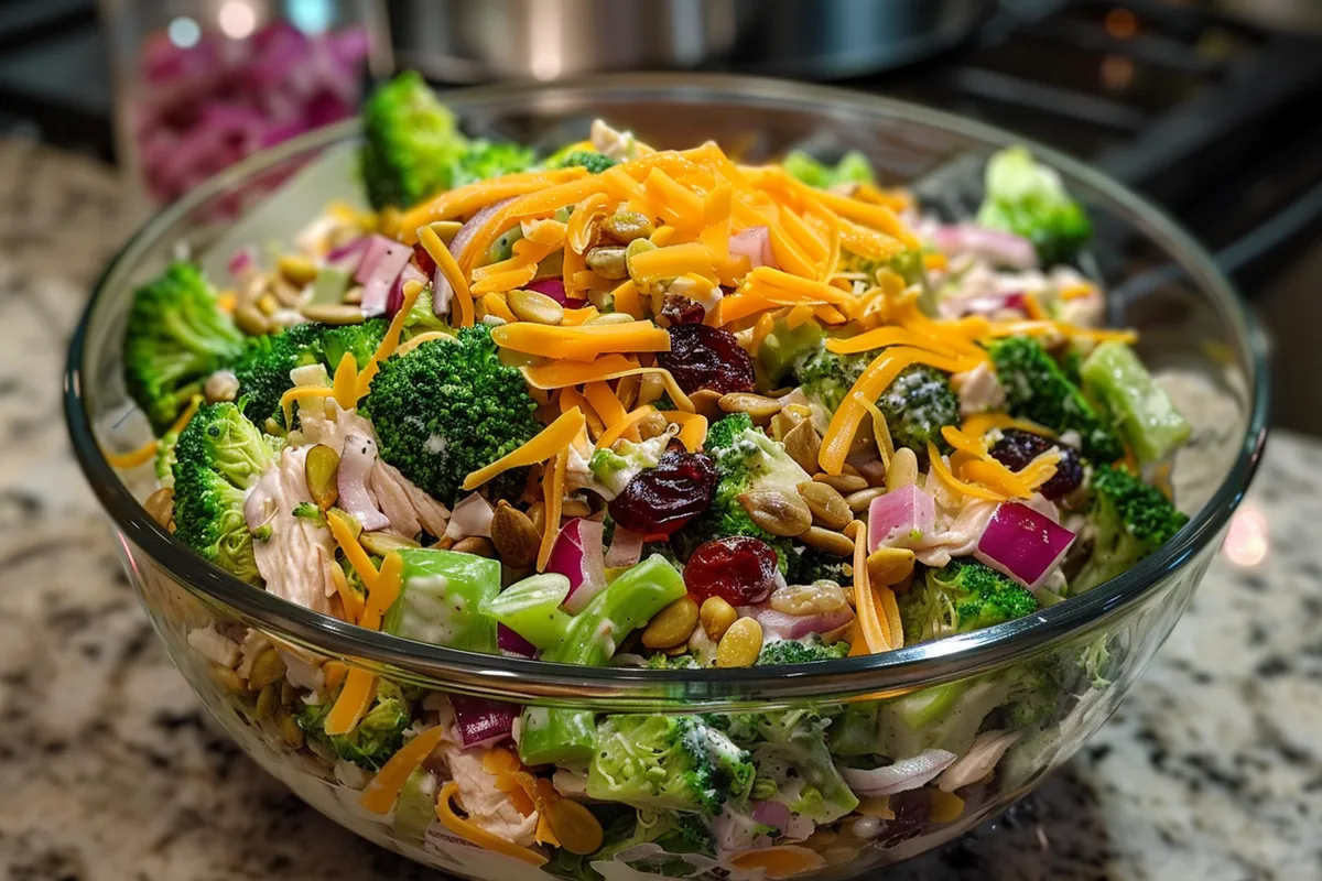 How many calories are in the broccoli salad from chicken salad chick